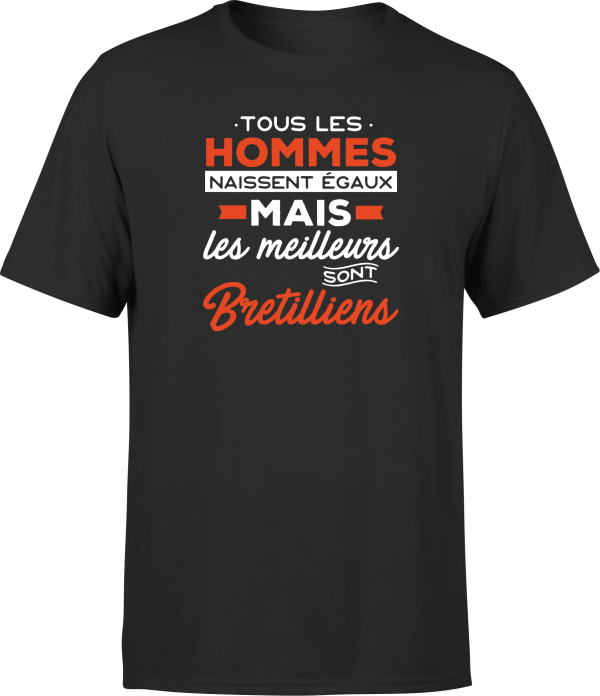 T shirt homme Les meilleurs sont bretilliens