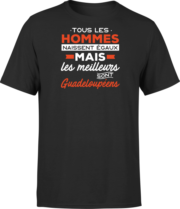 T shirt homme Les meilleurs sont quadeloupeens