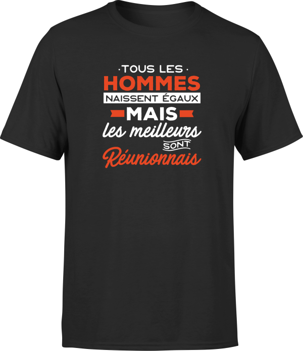 T shirt homme Les meilleurs sont reunionnais