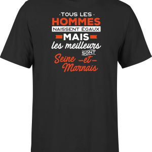T shirt homme Les meilleurs sont seine et marnais T shirt homme Les meilleurs sont seine et marnais