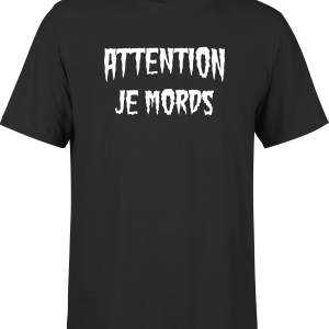 T shirt homme attention je mords