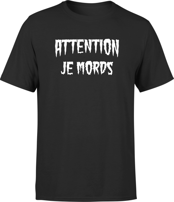 T shirt homme attention je mords