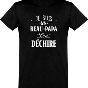 T shirt homme beau-papa qui dechire