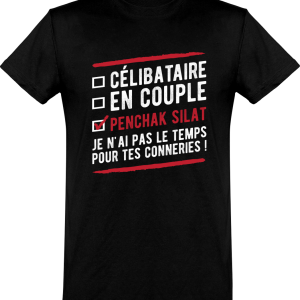 T shirt homme celibataire en couple penchak silat