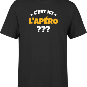 T shirt homme c’est ici l’apero