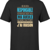 T shirt homme j ai raison je suis responsable