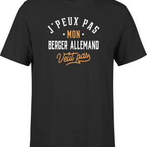T shirt homme j peux pas berger allemand
