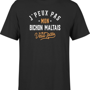 T shirt homme j peux pas bichon maltais