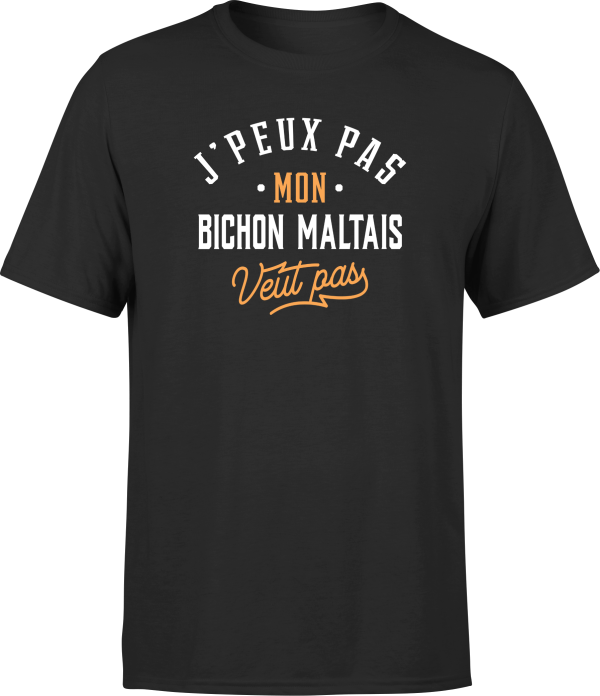 T shirt homme j peux pas bichon maltais