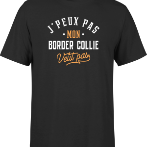 T shirt homme j peux pas border collie