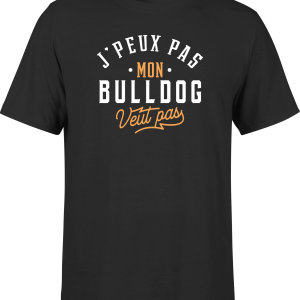 T shirt homme j peux pas bulldog