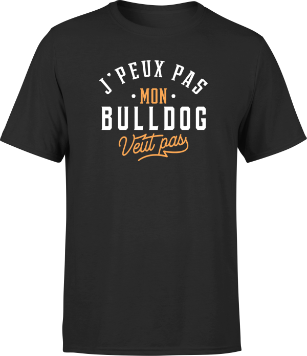 T shirt homme j peux pas bulldog