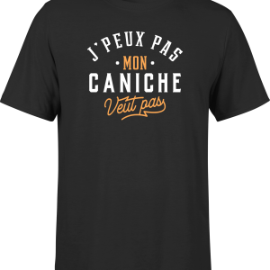 T shirt homme j peux pas caniche