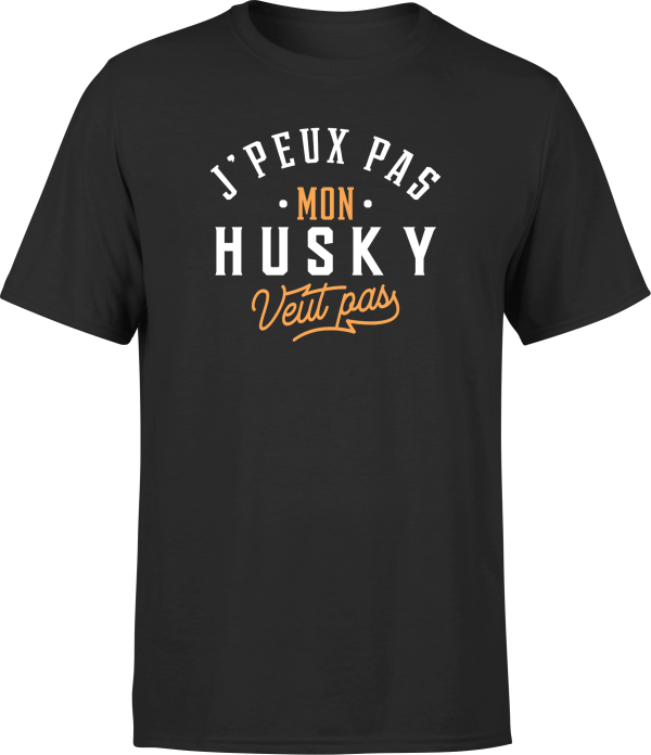 T shirt homme j peux pas husky