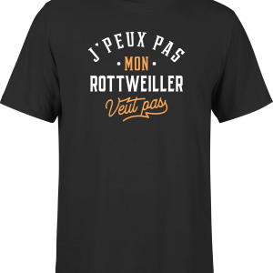 T shirt homme j peux pas rottweiller