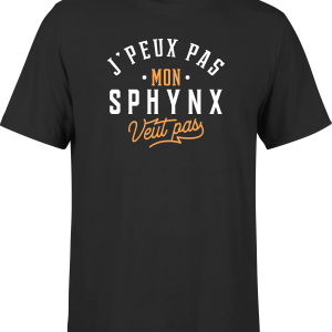 T shirt homme j peux pas sphynx