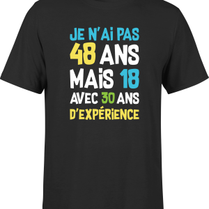 T shirt homme je n’ai pas 48 ans