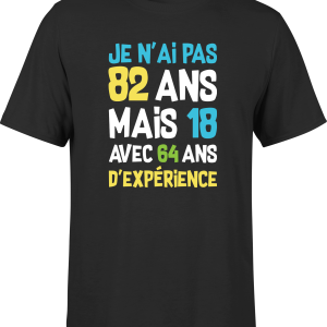 T shirt homme je n’ai pas 82 ans