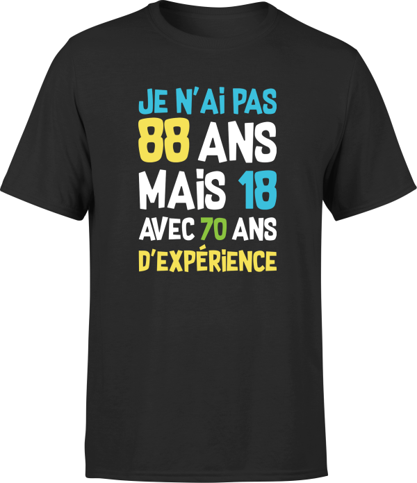 T shirt homme je n’ai pas 88 ans