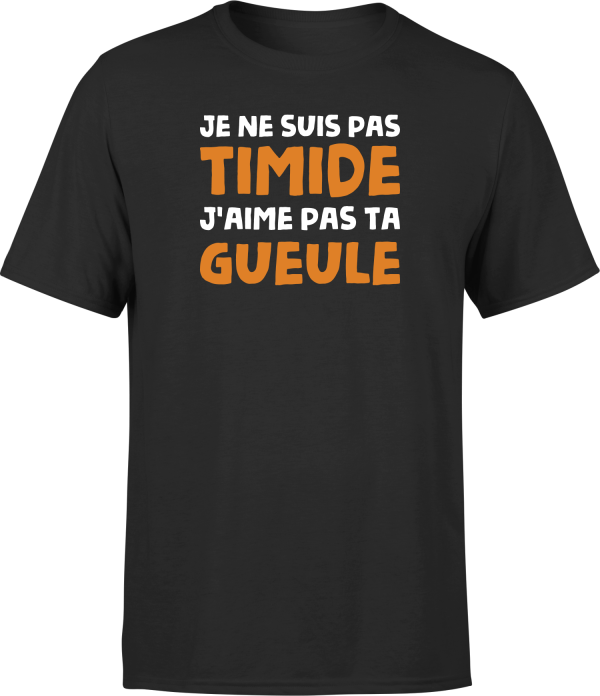 T shirt homme je ne suis pas timide