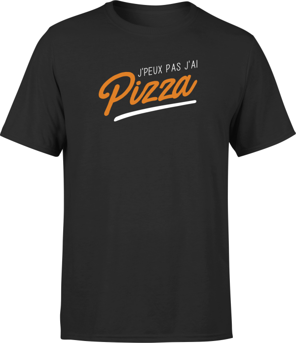 T shirt homme j’peux pas j’ai pizza