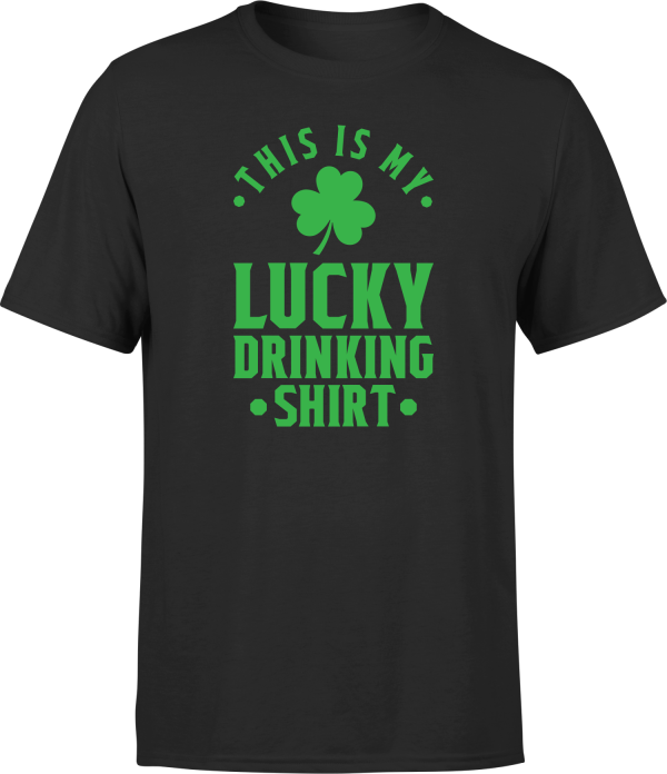 T shirt homme my lucky drinking shirt