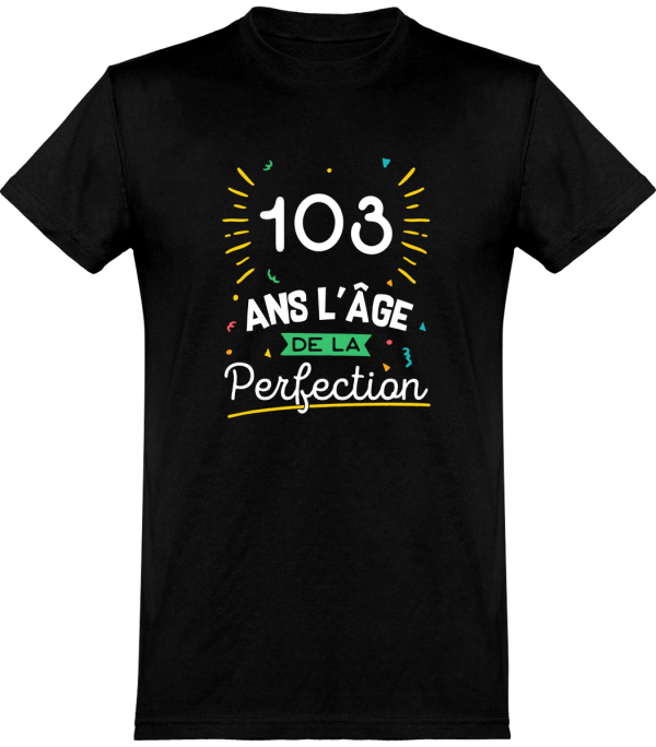 T shirt homme 103 ans la perfection