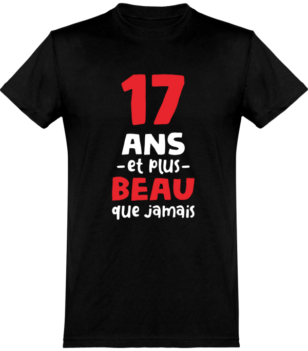 T shirt homme 17 ans et plus beau