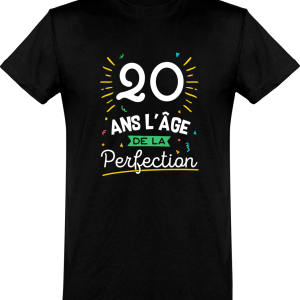 T shirt homme 20 ans la perfection