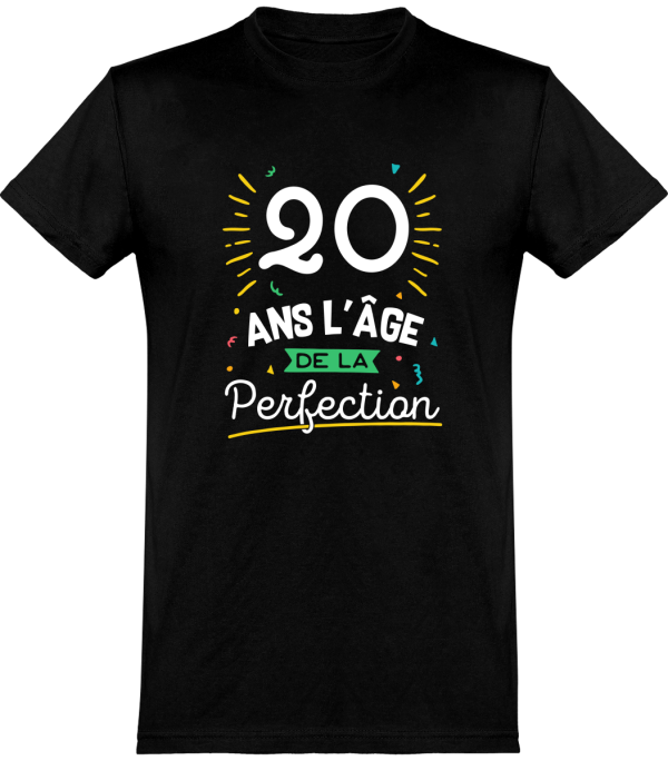 T shirt homme 20 ans la perfection