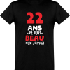 T shirt homme 22 ans et plus beau