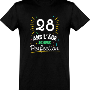 T shirt homme 28 ans la perfection