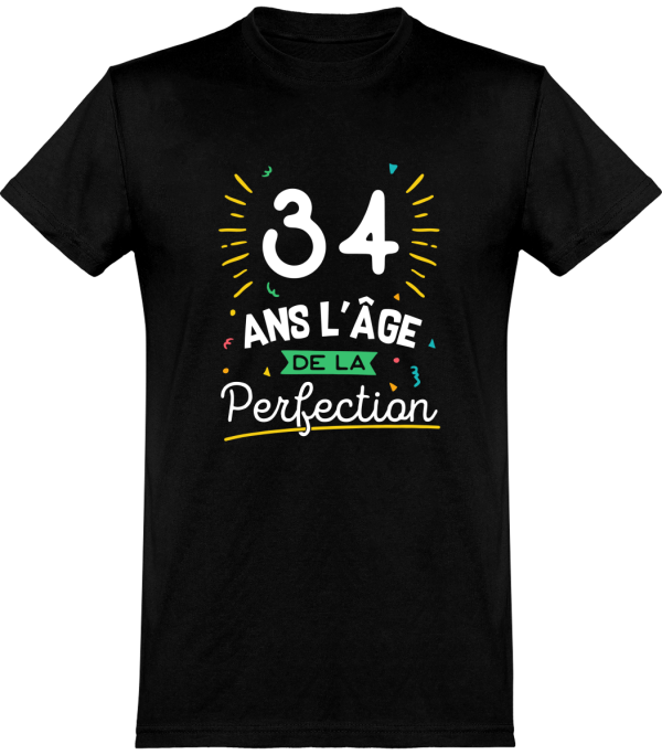 T shirt homme 34 ans la perfection