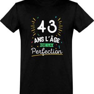 T shirt homme 43 ans la perfection