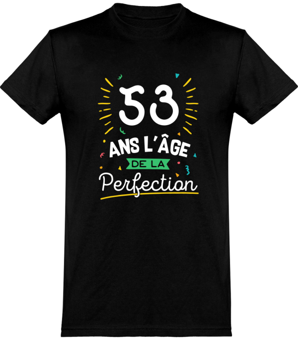 T shirt homme 53 ans la perfection