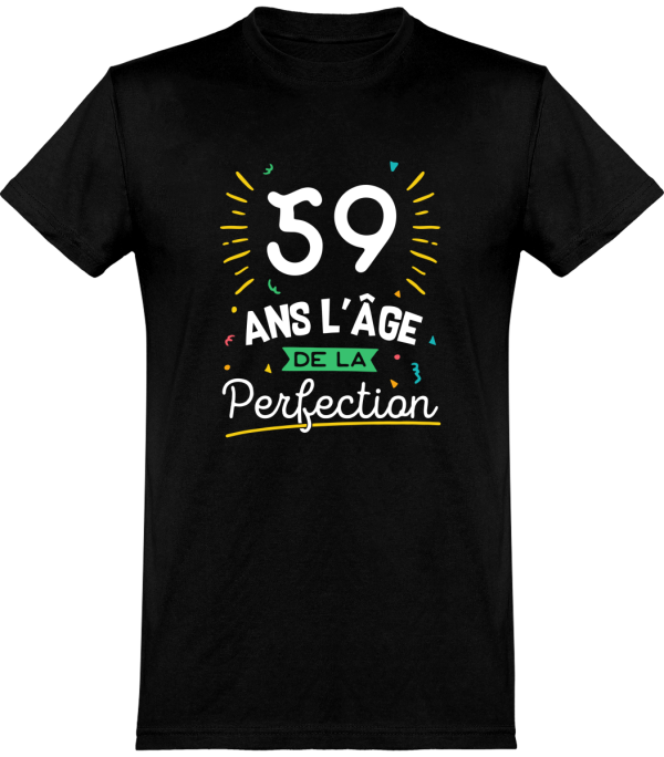 T shirt homme 59 ans la perfection