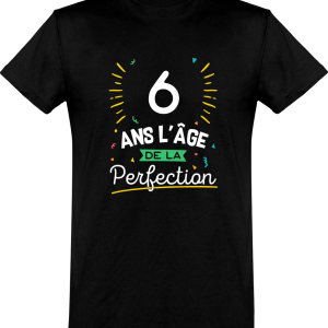 T shirt homme 6 ans la perfection