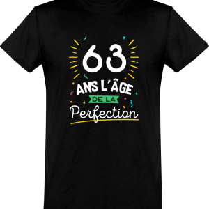 T shirt homme 63 ans la perfection T shirt homme 63 ans la perfection
