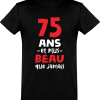 T shirt homme 75 ans et plus beau