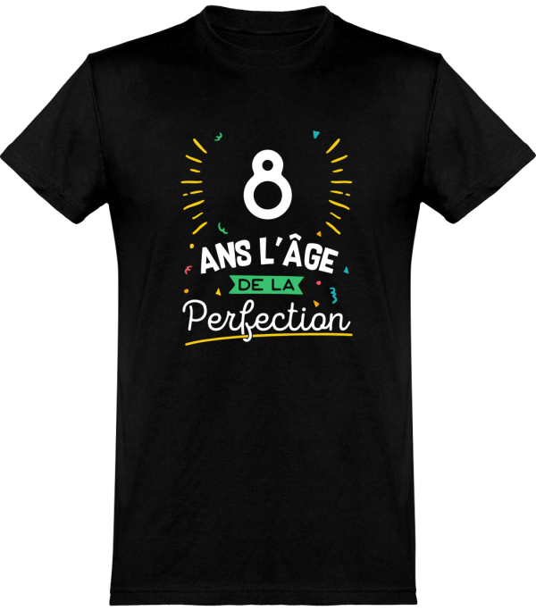 T shirt homme 8 ans la perfection