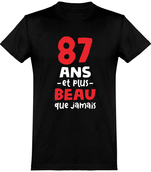 T shirt homme 87 ans et plus beau