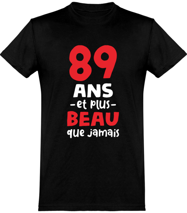 T shirt homme 89 ans et plus beau