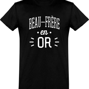 T shirt homme beau-frere en or