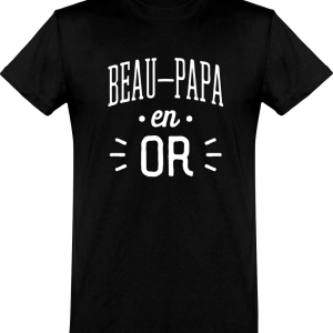 T shirt homme beau-papa en or