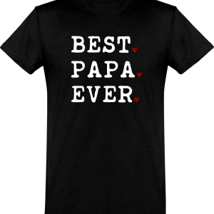 T shirt homme best papa ever