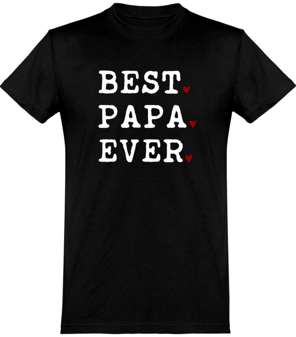 T shirt homme best papa ever