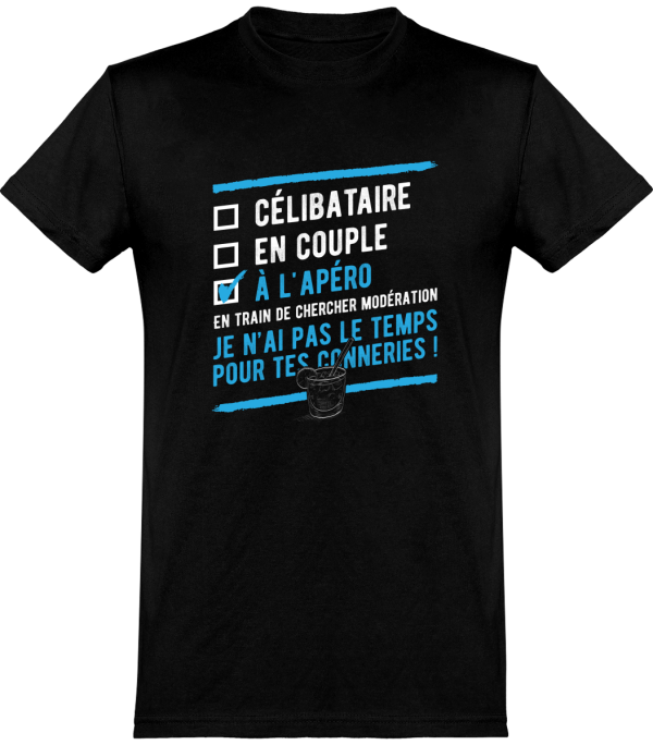 T shirt homme celibataire a l’apero