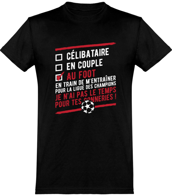 T shirt homme celibataire au foot