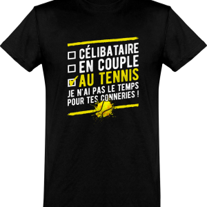 T shirt homme�celibataire au tennis