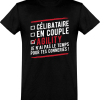 T shirt homme celibataire en couple agility